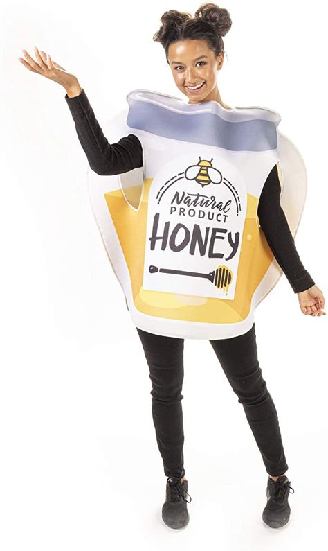 Amazon.com: Jar of Honey Halloween Costume - Honey Pot for Bee & Beekeeper Couples Outfits : Clothing, Shoes & Jewelry Honey Halloween Costume, Honey Costume, Jar Of Honey, Couples Outfits, The Hive, Honey Jar, Natural Honey, Honey Pot, You Really