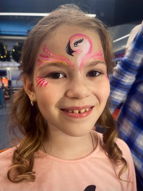 Rose Face Paint, Flamingo Face Paint, Flamingo Costume, Face Painting Easy, Kids Face Paint, Face Paintings, Painting Easy, Face Painting Designs, Facepaint