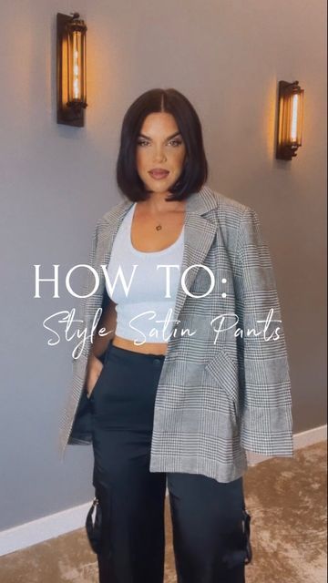 Pants And Blazer Outfit, Satin Pants Outfit, Authentic Woman, Check Please, Boyfriend Blazer, Blazer Outfit, Satin Pants, Blazer Outfits, 90s Style