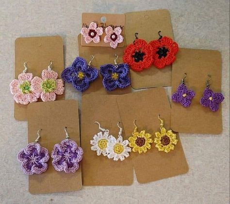 Crochet Ideas Free Patterns, Diy Crochet Jewelry, Crochet Rings, Crochet Bedspread Pattern, Crochet Jewelry Patterns, Crochet Earrings Pattern, Crochet Business, Crochet Daisy, Crochet Stitches For Beginners