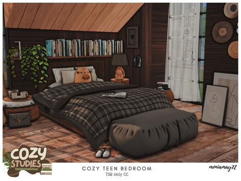 The Sims Resource - Cozy Teen Bedroom TSR only CC Sims 4 Teen Boy Clutter Cc, Sims 4 Cc Teenage Bedroom Clutter, Sims 4 Cc Boys Room, Sims 4 Cc Teen Room, Sims 4 Boys Room, The Sims 4 Bed Cc, Sims 4 Teen Room Cc, The Sims 4 Cc Bedroom, Sims 4 Teen Bedroom Cc