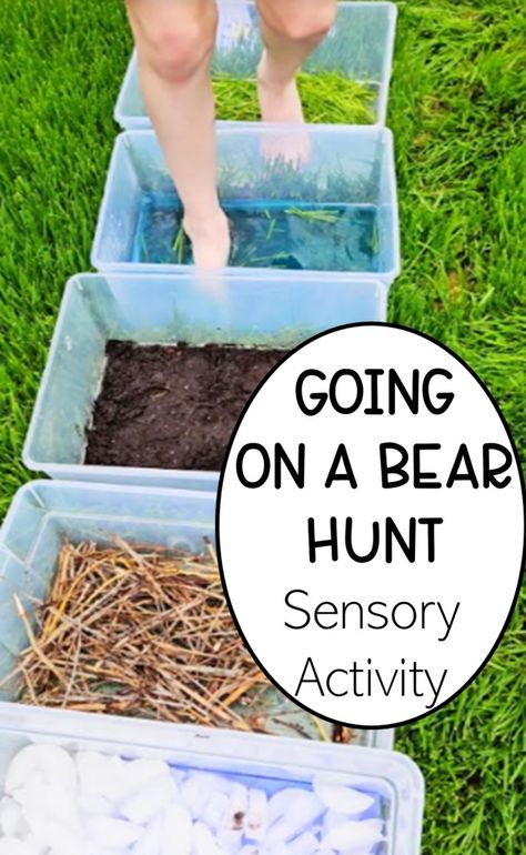 Best We're Going on a Bear Hunt Sensory Activity Outdoor Ideas Preschool, Camping Sorting Activity, Outdoor Activity Ideas Preschool, Camping Gross Motor Activities For Preschool, Exploring Nature Activities For Kids, Outdoor Play Preschool Activities, Outdoor Ideas For Preschoolers, Nature Hunt For Preschoolers, We're Going On A Bear Hunt Outdoor Activities