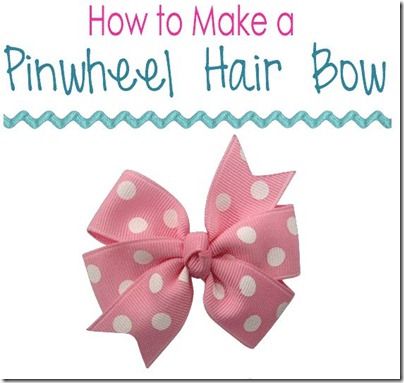 3 Inch Ribbon Hair Bow Diy, How To Make Hair Bows, Make A Pinwheel, Fabric Bow Tutorial, Hair Bow Instructions, Girls Hair Bows Diy, Pinwheel Bow, Hair Bow Tutorial, Bows Diy Ribbon