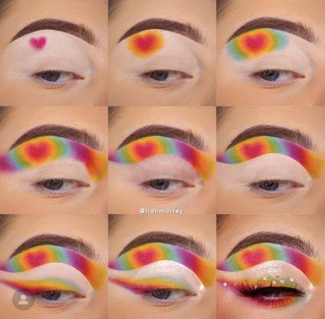 Eye Tut, Fire Makeup, Rainbow Eye Makeup, Makeup Ojos, Dance Makeup, Cool Makeup Looks, Colorful Eye Makeup, Creative Eye Makeup, Trendy Makeup