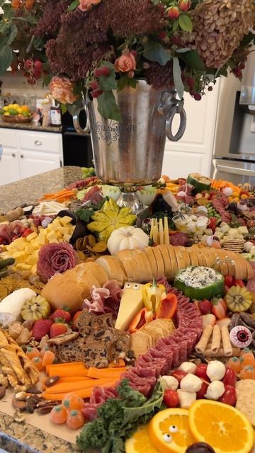 Kitchen Island Charcuterie Board, Charcuterie Island Spread, Garden Answer, Charcuterie Spread, All The Elements, Party Spread, Golden Birthday, Cheese Boards, Best Cheese