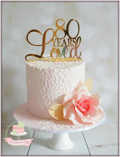 80 Years Birthday Cake, 80th Birthday Cake For Grandma, 80 Cake, Lace Cakes, 75 Birthday Cake, 75 Birthday, 80th Birthday Cake, 80th Birthday Party Decorations, Facebook Birthday