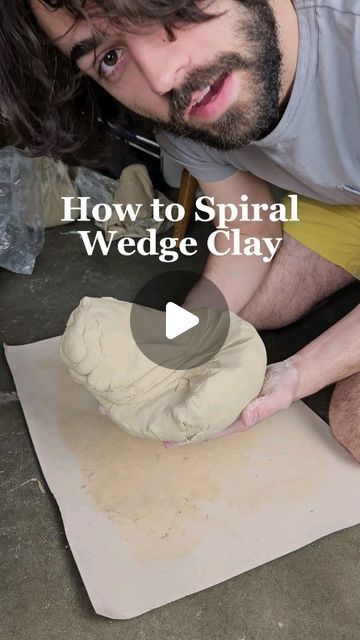 Robles Studio | by Nicholas on Instagram: "Spiral Wedging Quick Guide!

Watch and share this if you are looking to gain a new pottery skill: wedging more efficiently. This is a skill to start practicing as it can take time, but once you get it, you'll be throwing more quicker because wedging clay will feel like nothing!

Please let me know if you have any questions!

#spiralwedging #spiralwedge #wedging #ceramics #pottery" Clay Wedging, Wedding G, Ceramics Pottery, You Get It, Quick Guide, May 7th, Take Time, Feel Like, To Start