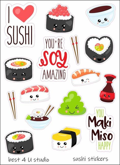 Sushi stickers, Kawaii stickers, Sushi Sticker Pack, Funny Stickers, Planner stickers, Happy planner, Eclp stickers Sticker #sticker Stickers #stickers freesticker #freesticker freestickers #freestickers free download sticker #freedownloadsticker 15.38 Sushi Pop, Sushi Stickers, Sushi Party, Kawaii Sticker, Pop Stickers, Stickers Kawaii, Cute Food Drawings, Food Stickers, Kawaii Stickers