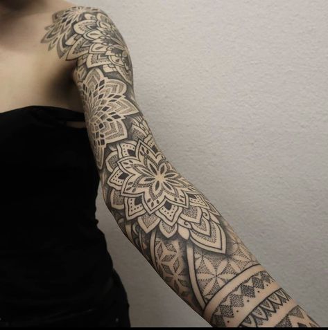 Yoga Sleeve Tattoo, Mandala Arm Tattoos For Women, Sleeve Tattoo Geometric, Mandala Arm Sleeve, Mandala Tattoo Sketch, Mandala Tattoo Sleeve Women, Forearm Mandala Tattoo, Mandala Arm Tattoos, Mandala Tattoos For Women