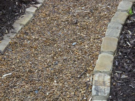 Crab Orchard Tumbled Cobbles edging a Garden Path Gravel path Luxury Landscape, Path Edging, Luxury Landscaping, Path Ideas, Gravel Path, Gravel Garden, Landscaping Supplies, Creative Gardening, Garden Path