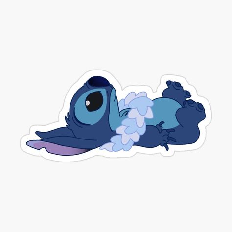 Cute calm Stitch sticker for sale #disney #aesthetic #calm #stitch #lilostitch #blue #summer #stickers Lilo And Stitch Stickers, Laptop Stickers Disney, Disney Stickers Printables, Sticker Design Ideas, Summer Stickers, Sticker Design Inspiration, Hawaiian Lei, Stitch Drawing, Disney Sticker