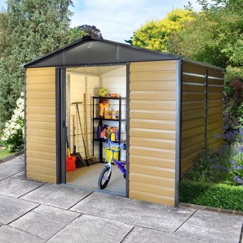 9'11 x 6'5 (3.03x1.97m) Yardmaster Balmoral 106WGL #Metal #Shed From Just £369 On http://bit.ly/2Gw5cpF Contemporary Fence Panels, Wooden Garden Buildings, Wooden Fence Panels, Apex Roof, Tongue And Groove Panelling, Shed Sizes, Sheds For Sale, Large Sheds, Lattice Fence