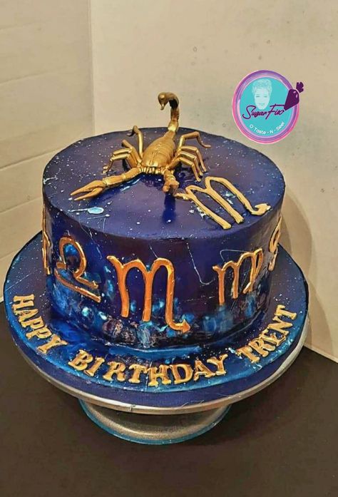 Scorpion Cake Birthdays, Scorpio Themed Party, Scorpio Birthday Party, Birthday Cake Scorpio, Scorpio Cake Ideas, Scorpion Cake, Scorpio Cake, Zodiac Cake, Red Birthday Cakes