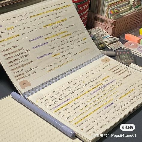 How To Use A Journal, School Organization Notes Planners, Notes Studying, Organization School, Organization Notes, Notes Study, Materi Bahasa Jepang, Cute Stationary School Supplies, Aesthetic Notes