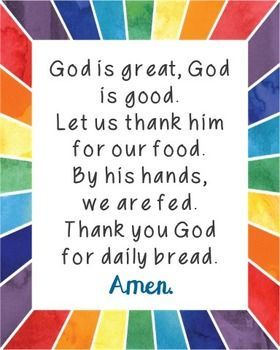 Mealtime Prayers, Dinner Prayer, Prayer Poster, Kids Prayer, Childrens Prayer, God Is Great, School Prayer, Large Posters, Preschool Bible