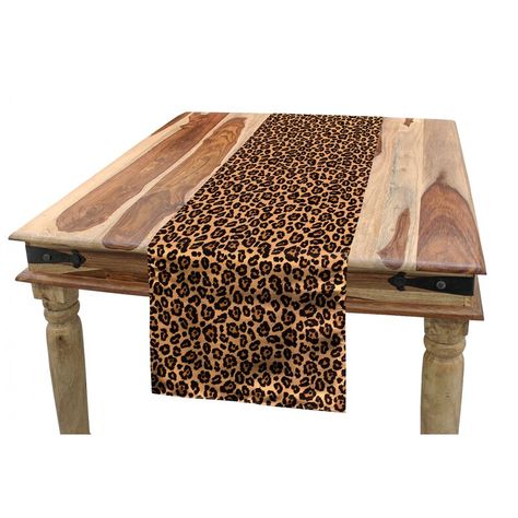 East Urban Home Leopard Print Table Runner | Wayfair.ca Cheetah Print Table Runners, Leopard Table, Texture Illustration, Table Runner Size, Printed Table Runner, Colourful Designs, Party House, Linen Table Runner, Hotel Restaurant