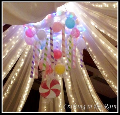 Candyland Decoration Ideas | Then here's the stage area that a bunch of other people worked on. Candy Decorations Party, Pto Events, Dance Theme, Sweetheart Candy, Dance Crafts, Dance Decorations, Dance Themes, Prom Theme, Candyland Birthday