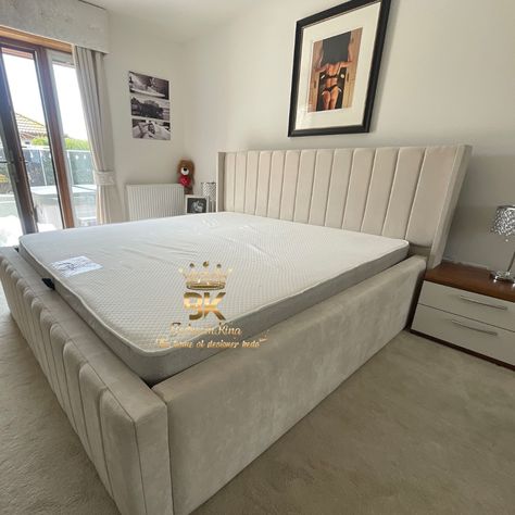 ✨ Introducing the Grace Winged Bed Frame – a real showstopper that combines elegance and functionality! With 18" luxury side rails and a high panel footboard, this bed is perfect for those who prefer a higher mattress position at 40cm. 🛒 Order now and enjoy a delayed delivery option at checkout. Link: www.bedroomking.co.uk/products/grace-bed-with-high-base #LuxuryBeds #GraceWingedBed #HomeDecor #BedroomInspiration #Handcrafted #BedWithStorage #NaplesFabric #UKInteriors #ComfortAndStyle #Sl... Sleigh Bed Frame, Winged Bed, Bed High, Bedroom Beds, High Bed, Upholstered Sleigh Bed, High Beds, Bedroom Games, Dreams Beds