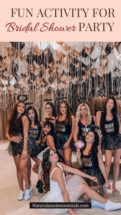 Fun Activity For Bridal Shower Party Bachelorette Party Outfit Themes, Bride Bachelorette Outfit, Black Bachelorette Party, Bridesmaid Photoshoot, Events Place, Bridal Party Outfit, Bachelorette Party Planning, Bridal Bachelorette Party, Bachelorette Party Outfit