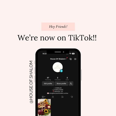 Go like and comment on our first video!! Follow us through the link in our bio or just simply search up @house.of.shalom through the tiktok search!! ❤️ Follow Us On Social Media Sign, Social Media Signs, Instagram Template Design, Branding Template, Like And Comment, Up House, First Video, Social Media Branding, Insta Posts