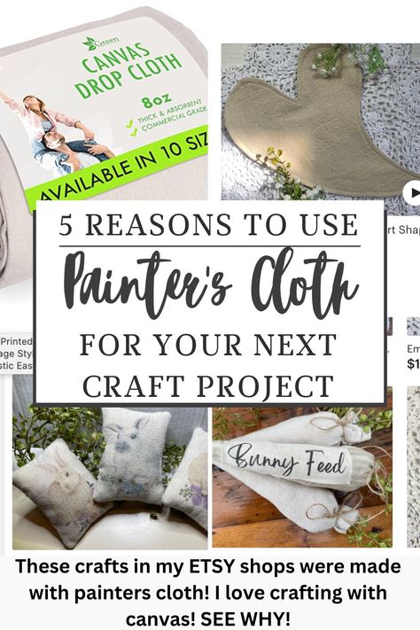 5 Reasons to Use Painters Cloth for Your Next Craft Project Cotton Canvas Fabric Projects, Painters Cloth, Farmhouse Style Curtains, Rustic Throw Pillows, Canvas Drop Cloths, Flag Banners, Fabric Wall Art, Drop Cloth, Rustic Wall Art