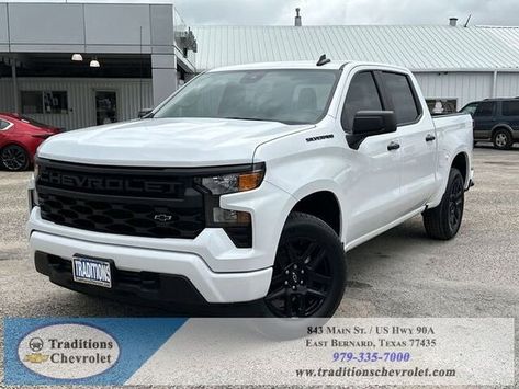 NEW 2024 CHEVROLET SILVERADO 1500 CUSTOM/HUGE HUGE SALES! TEXT OR CALL ME! Come down now and see how we are making the difference. Call (979) 335-7000  MSRP $47,335 Traditions Friendly Price $39,335 Silverado 1500 Custom, Truck For Sale, Huge Sale, Chevrolet Trucks, New Trucks, Chevrolet Silverado 1500, Trucks For Sale, Silverado 1500, Chevrolet Silverado