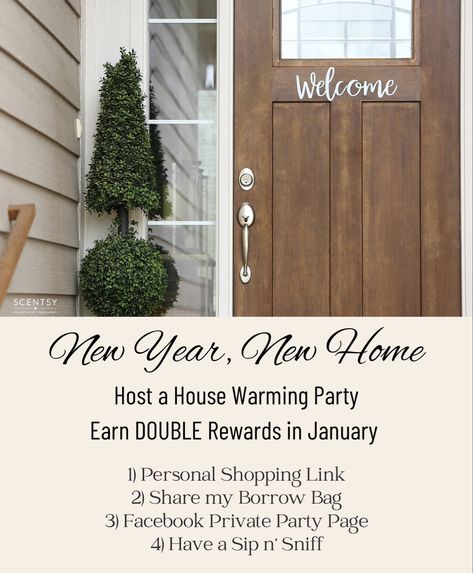 Scentsy House warming gifts and Scentsy Double Host Rewards January 2023 Scentsy Bars, Electric Candle Warmers, Wickless Candles, January 2023, Wax Warmers, Fragrance Wax, Signature Scent, Personal Shopping, Wax Melts