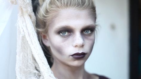 Non-Scary Zombie Halloween Makeup For Kids, So They Don't Terrify Themselves Zombie Cheerleader Makeup, Zombie Girl Makeup, Zombie Bride Makeup, Kids Zombie Makeup, Halloween Zombie Makeup, Makeup For Kids, Zombie Makeup Tutorials, Halloween Makeup For Kids, Zombie Cheerleader