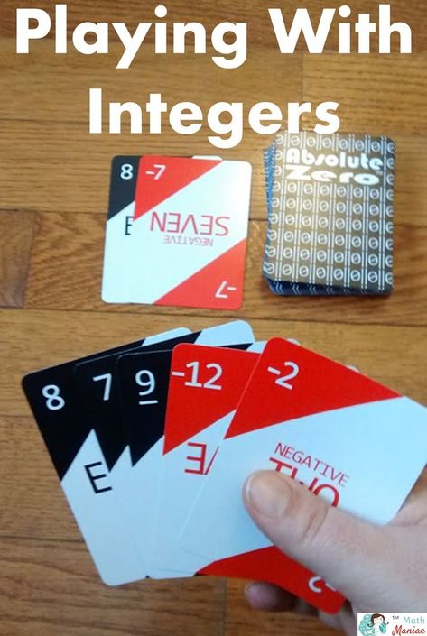 Some fun ways to connect integers to real life situations and an awesome new card game to work on integer addition, multiplication and absolute value. Integers 7th Grade Math, Integer Games, Integers Activities, Teaching Integers, Math Integers, Math Board Games, Teaching Multiplication, Math Games For Kids, Upper Elementary Math