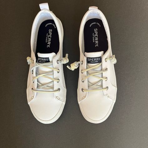 Sperry Crest Like Vibe White Leather Size 7.5 Vibe White, Sperry Women's, White Slip, Phone Holster, Sperry Shoes, Walker Boots, Pajama Shirt, Fit N Flare Dress, Rain And Snow Boots