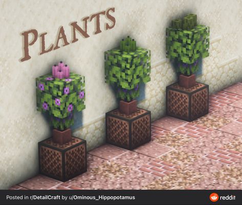 Minecraft Plant Decor, Minecraft Plants, Minecraft Interior Ideas, Minecraft Interior, Minecraft Interior Design, Bangunan Minecraft, Minecraft Modern, Minecraft Cottage, Minecraft House Tutorials