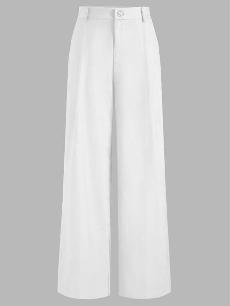 Formal Pants Women, White Slacks, White Pants Women, Big Pants, Jacket Outfit Women, White Dress Pants, Eid Outfits, Size 16 Women, Classic Style Outfits