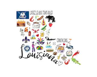 MFDdigitals - Etsy Louisiana Sublimation Designs, Louisiana Symbols, Louisiana Aesthetic, Louisiana Tattoo, Louisiana Decor, Sweet Quotes For Girlfriend, Houma Louisiana, State Symbols, School Field Trip