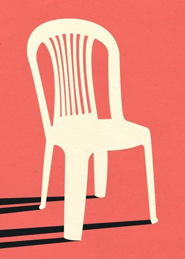 Plastic Chair Tattoo, Papercut Illustration Vector, Chair Illustration Drawing, Chair Illustration, Cut Paper Illustration, Chair Drawing, Paper Illustration, Arte Sketchbook, Greeting Card Set