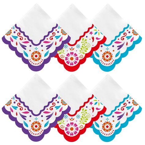 PRICES MAY VARY. Complete Fiesta Celebration Kit: Elevate your festive gatherings with our all-inclusive fiesta party supplies. Featuring a vibrant set of 48 napkins, unfolded to a generous 13"X13" and folded to a convenient 6.5"X6.5", available in three distinct, mixed designs. This kit ensures your Cinco de Mayo or Mexican party decorations are not only convenient but also infused with style. It's the ultimate must-have for any fiesta-themed event, providing all essentials for service and cele 40th Fiesta Birthday Party, Hacienda Party, Elegant Mexican Theme Party, Fiesta Cakes, 40th Fiesta, Taco Party Decorations, Frida Party, Gracie Birthday, Mexican Theme Party