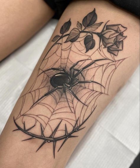 Tattoo Crane, Spider Web Tattoo, Goth Tattoo, Web Tattoo, Insect Tattoo, Tattoos Geometric, Spider Tattoo, Creepy Tattoos, Spooky Tattoos