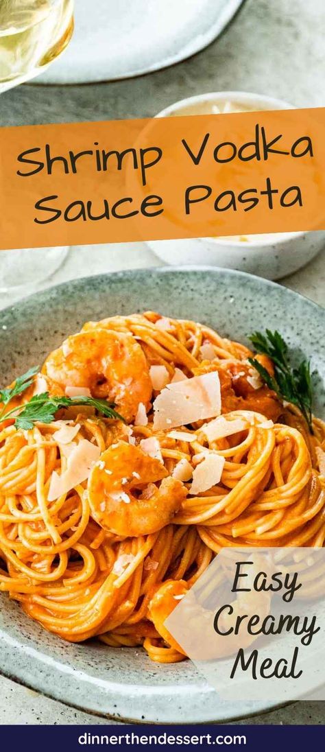 Make Shrimp Vodka Sauce Pasta at home with our easy recipe. Enjoy the perfect blend of shrimp, creamy sauce, and parmesan. Try it today! Shrimp Ala Vodka, Shrimp In Vodka Sauce Pasta, Shrimp Pasta Recipes Vodka Sauce, Vodka Sauce Shrimp Pasta, Shrimp And Vodka Sauce Pasta, Vodka Pasta With Shrimp, Vodka Sauce With Shrimp, Shrimp With Vodka Sauce, Shrimp Vodka Sauce Pasta