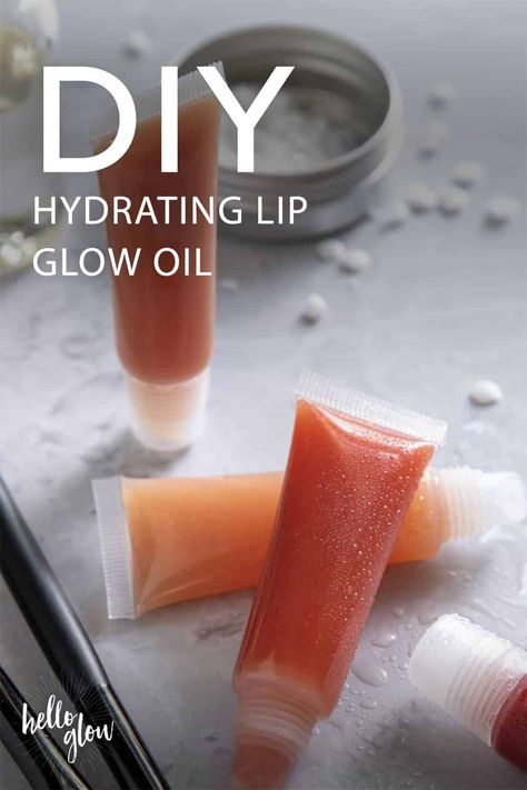 Give your lips a subtle glow with this hydrating DIY oil from Hello Glow Lip Oil Recipe, Lip Gloss Diy Recipes, Diy Lipgloss, Lip Gloss Recipe, Gloss Diy, Tree Gardens, Natural Soaps Recipes, Diy Lip Balm Recipes, Sage Recipes