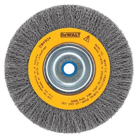 DEWALT DW4906 8-Inch Crimped Bench Wire Wheel, 5/8 Arbor, Medium Face, .014-Inch Wire,#Crimped, #Bench, #Inch, #DEWALT Bench Grinders, Tool Bench, Rust Paint, Steel Bench, Bench Grinder, How To Remove Rust, Wire Wheel, Angle Grinder, Black & Decker