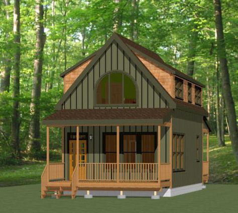 18x30 Tiny House -- PDF Floor Plan -- 999 sq ft -- Model 7 Accessible Homes, Tennessee House, Small Cabins, A Frame Cabins, Garage Apartment Plans, Backyard Buildings, Building Remodeling, Tiny Cottage, Garage Apartment