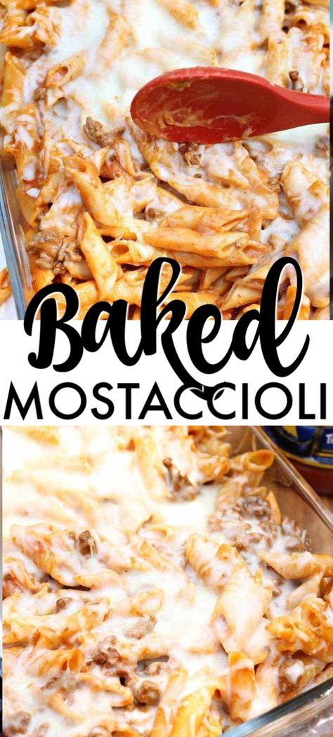 Mostaccioli Recipe Easy, Baked Mostaccioli Recipe Easy, Mostaccioli Recipe, Baked Mostaccioli, Persnickety Plates, Quick Healthy Dinner, Baked Pasta, Best Pasta Recipes, Easy Pasta Recipes