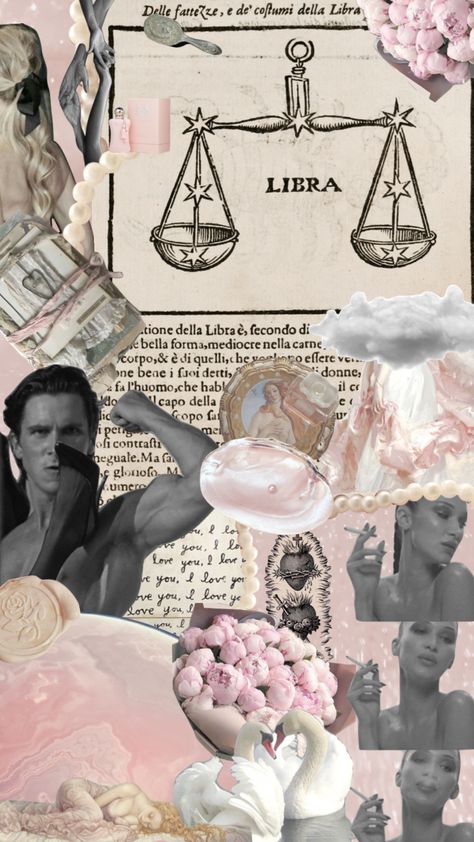 Redid the libra one to be cuter (Patrick bateman is a libra) #airsign #libra #libraaesthetic #libramoodboard #pink #pinkmoodboard #pinklove #zodiac #librazodiac #zodiacmoodboard #patrickbateman Libra Zodiac Aesthetic, Wallpaper Backgrounds Libra Aesthetic, Libra Athstetic, Libra Asthetic Wallpers, Libra Collage Wallpaper, Libra Mood Board, Libra Graphic Design, Libra Poster Aesthetic, Zodiac Libra Art