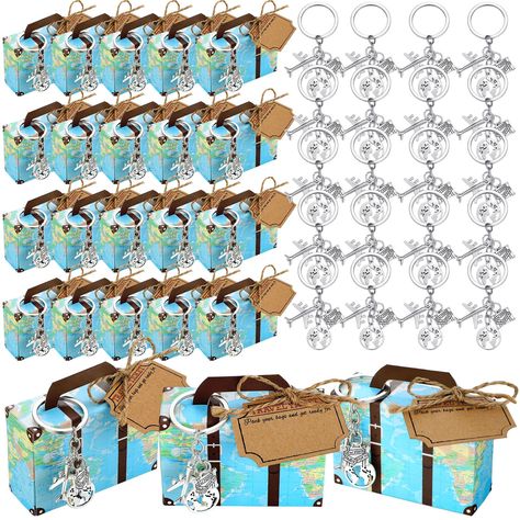 PRICES MAY VARY. Party Favor Extravaganza: discover the fun and appealing party favor that's not only unique, but also meets a range of travel themes; The package includes 36 miniature suitcases, 36 travel keychains, 36 travel tickets, and 36 burlap twines, enough and easy to install, serving as the ideal party favor for your guests Spellbinding Design: create an unforgettable impression with our suitcase gift boxes; They measure about 3.27 x 2.17 x 1.18 inches/ 8.3 x 5.5 x 3 cm, and they are pr Travel Ticket, Mini Suitcase, Surprise Wedding, Family Trips, Bridal Shower Decorations, Favor Boxes, Shower Decorations, Party Favor, Wedding Bridal