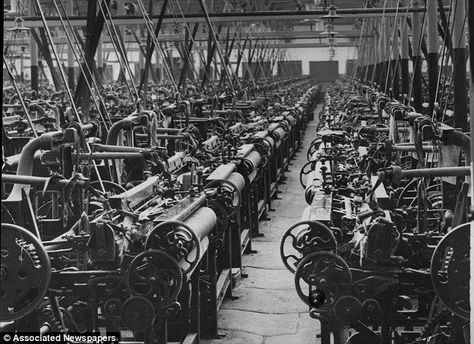 Cotton rooms fell silent after the industrial revolution Weaving Room, Ed Miliband, John Spencer, Cotton Mill, World History Lessons, The Industrial Revolution, Textile Products, Old Factory, Industrial Photography