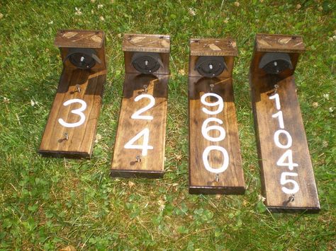 House Number Light, Diy Address Sign, Solar House Numbers, House Numbers Diy, Solar House, Casa Exterior, House Number Sign, Number Sign, Front Porch Decorating