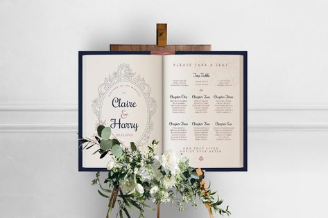 Story Book Wedding Invitations, Fairytale Storybook, Fairytale Book, Storybook Wedding, Book Table, Table Plan, Book Style, Seating Plan, Wedding Welcome Signs