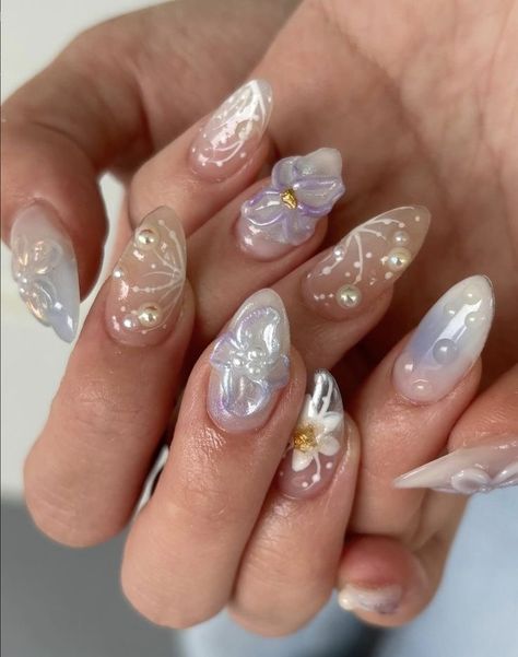 Formal Nails, Summery Nails, Pretty Gel Nails, Really Cute Nails, Soft Nails, Kawaii Nails, Nail Jewelry, Minimalist Nails, Manicure Y Pedicure