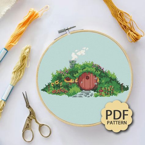 This Cross Stitch Art item by RubyRedThreadDesign has 26 favorites from Etsy shoppers. Ships from United States. Listed on Jan 22, 2024 The Hobbit Embroidery, Hobbit Pixel Art, Cross Stitch Lord Of The Rings, Lord Of The Rings Cross Stitch Patterns, Lord Of The Rings Cross Stitch, Lotr Cross Stitch, Rings Cross, Moon Cross Stitch, Hobbit House