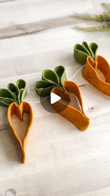 Carrot Garland, Felt Carrot, Good Craft, Carrot Colour, Felt Food Patterns, Food Patterns, Felt Garland, Felt Food, Garland Decor