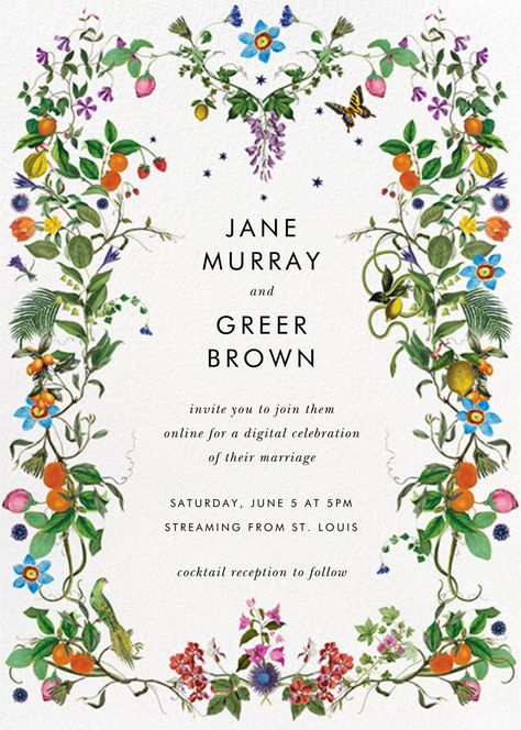 Fruit of Capri (Invitation) | Send online instantly | RSVP tracking Bachelorette Party Invitation, Paperless Post, Wedding Invitations Online, Summer Bouquet, Bachelorette Party Invitations, Dinner Invitations, Rehearsal Dinner Invitations, Wedding Mood, Wedding Stationary